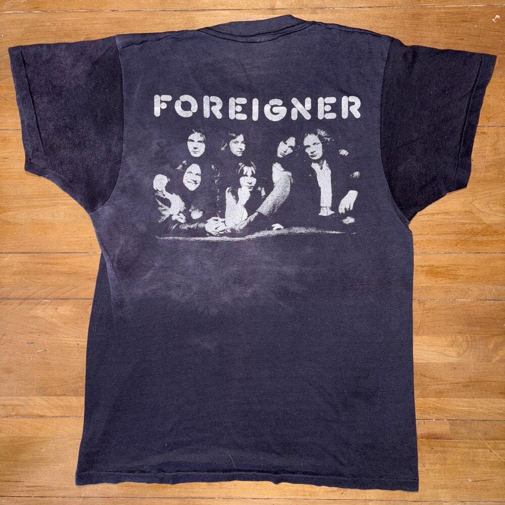 VTG 1978 Foreigner Double Vision World Tour Band T-Shirt Single Stitch Rare Tee